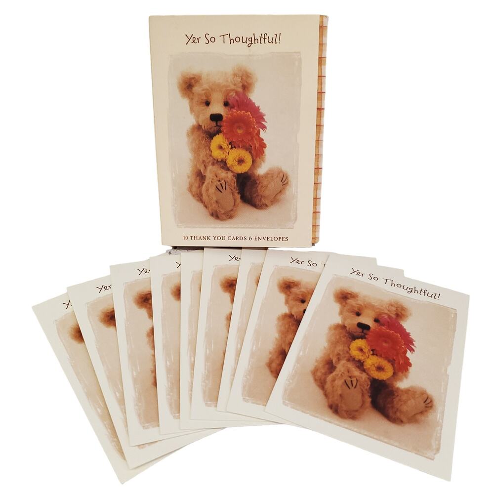 Vintage Boyds Bears Thank you Cards & Envelopes 2001 Boyds Collection Made USA